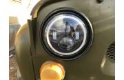 Фара светодиодная универсальная 7 дюймов 60 Вт (комплект 2 шт) с ДХО для Нива, УАЗ